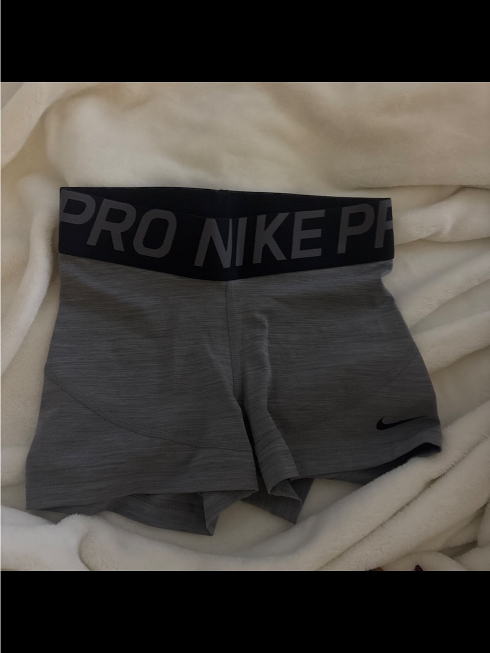 Nike Women's Gray Pro Compression Bike Shorts